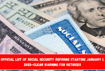 Official list of Social Security reforms starting January 1, 2025—clear warning for retirees