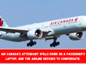 Air Canada's attendant spills drink on a passenger's laptop, and the airline refuses to compensate.