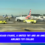 At Chicago O'Hare, a United 787 and an American Airlines 737 collide