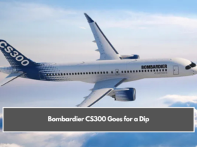 Bombardier CS300 Goes for a Dip