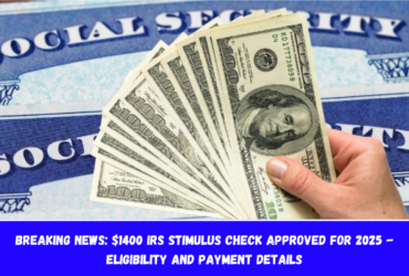 Breaking News $1400 IRS Stimulus Check Approved for 2025 - Eligibility and Payment Details