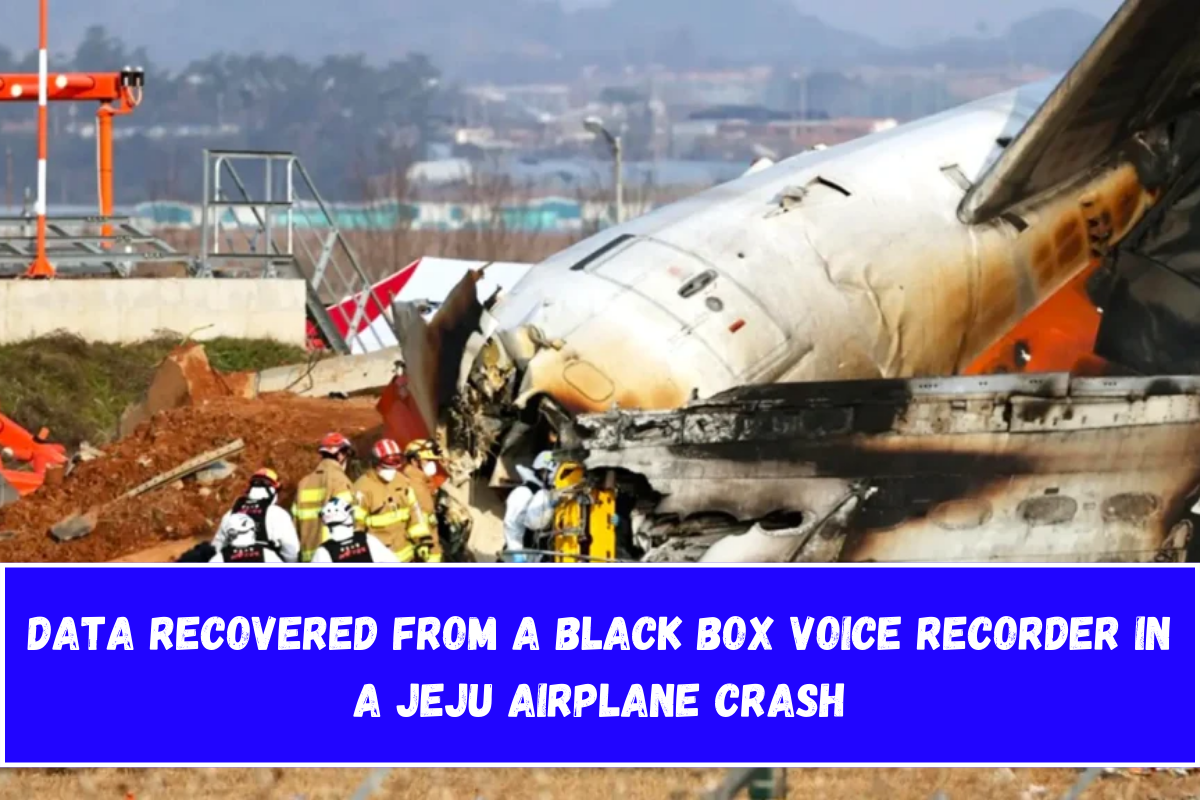 Data Recovered from a Black Box Voice Recorder in a Jeju Airplane Crash