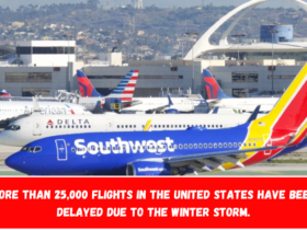 More than 25,000 flights in the United States have been delayed due to the winter storm.