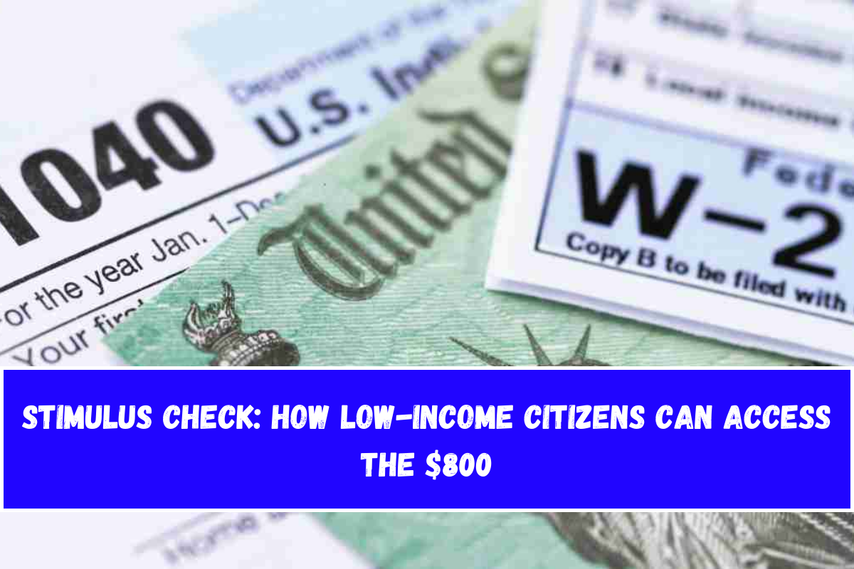 Stimulus Check How Low-Income Citizens Can Access the $800