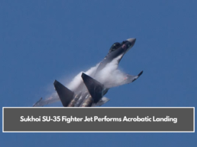 Sukhoi SU-35 Fighter Jet Performs Acrobatic Landing