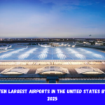 The top ten largest airports in the United States by area in 2025