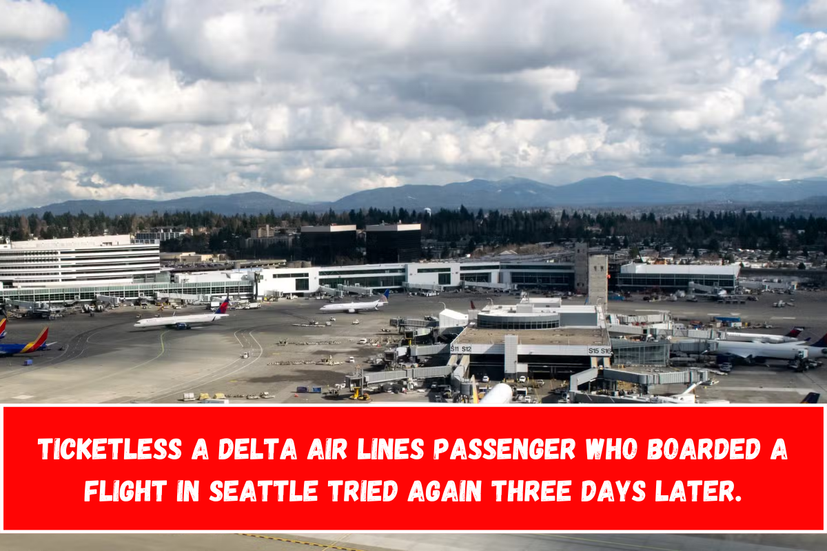 Ticketless A Delta Air Lines passenger who boarded a flight in Seattle tried again three days later.