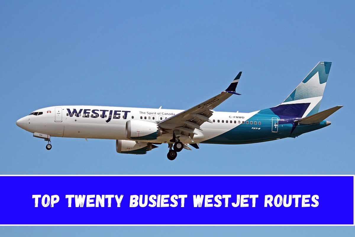 Top Twenty busiest WestJet routes