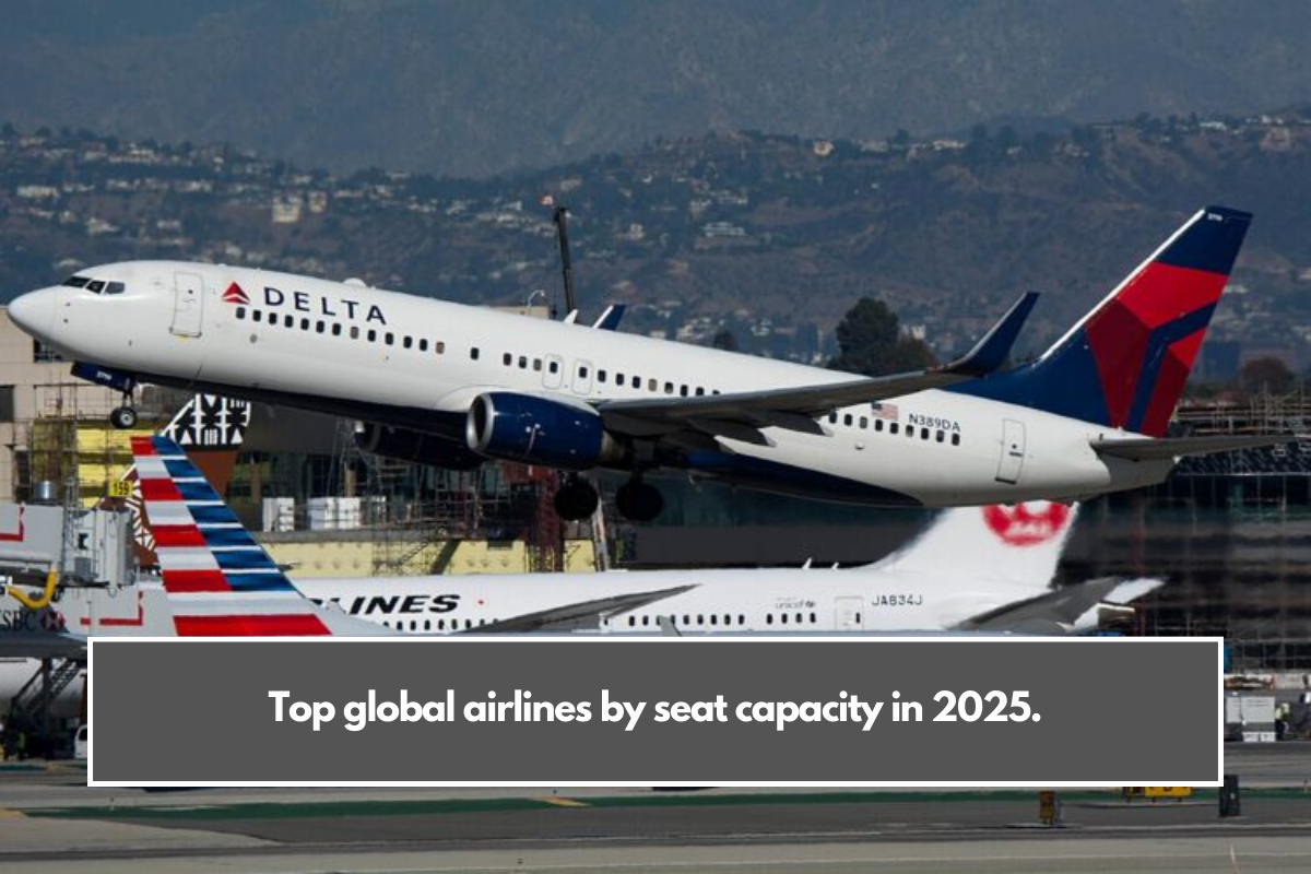 Top global airlines by seat capacity in 2025.