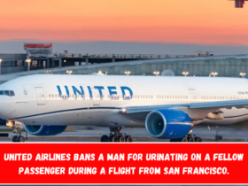 United Airlines bans a man for urinating on a fellow passenger during a flight from San Francisco.