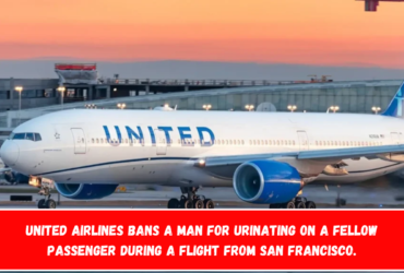 United Airlines bans a man for urinating on a fellow passenger during a flight from San Francisco.