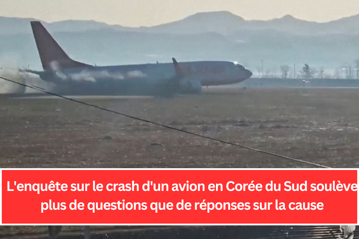 L'enquête sur le crash d'un avion en Corée du Sud soulève plus de questions que de réponses sur la cause