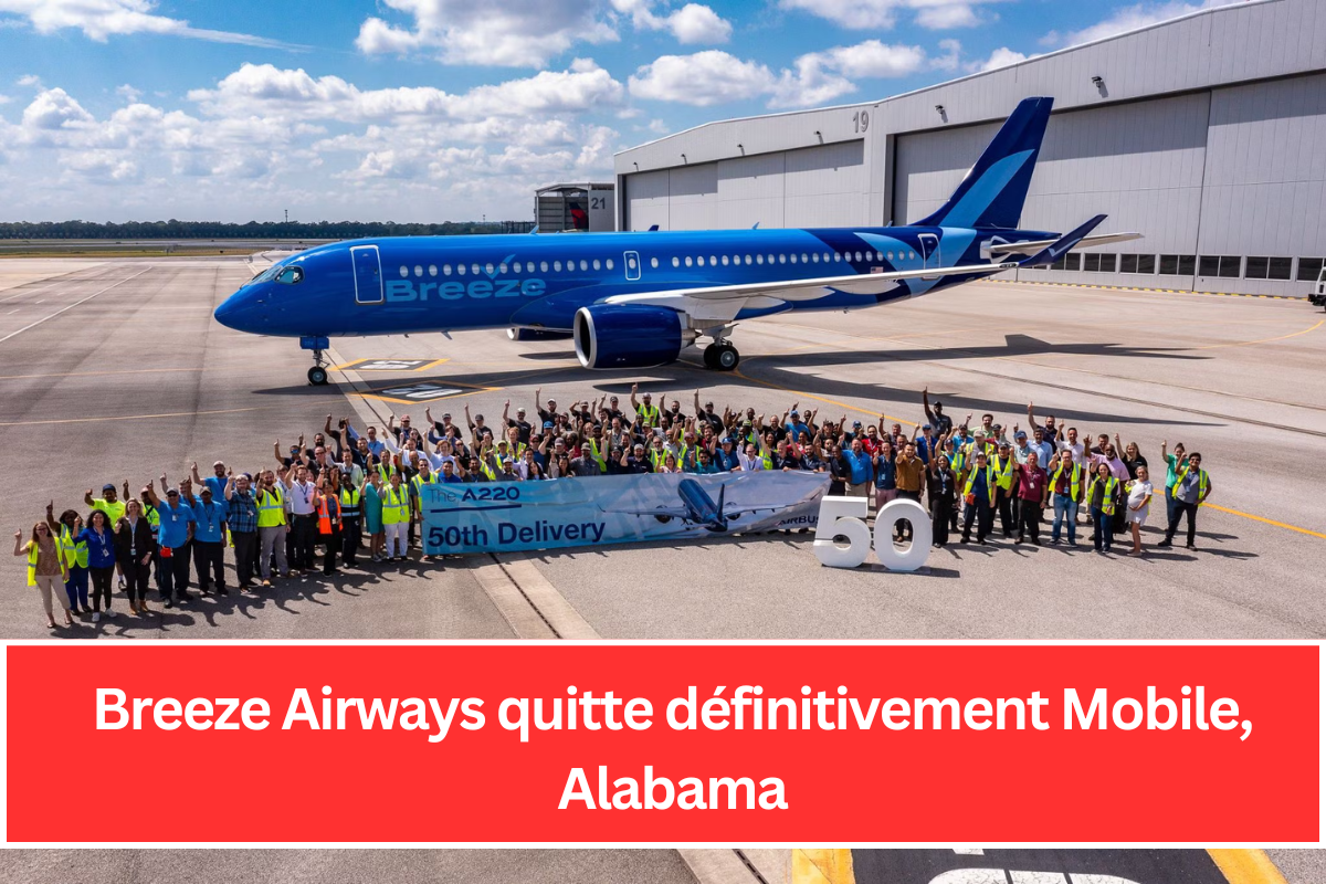 Breeze Airways quitte définitivement Mobile, Alabama