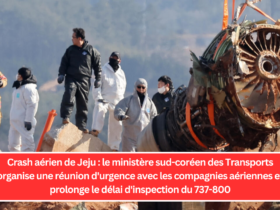 Crash aérien de Jeju : le ministère sud-coréen des Transports organise une réunion d'urgence avec les compagnies aériennes et prolonge le délai d'inspection du 737-800