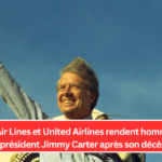 Delta Air Lines et United Airlines rendent hommage au président Jimmy Carter après son décès