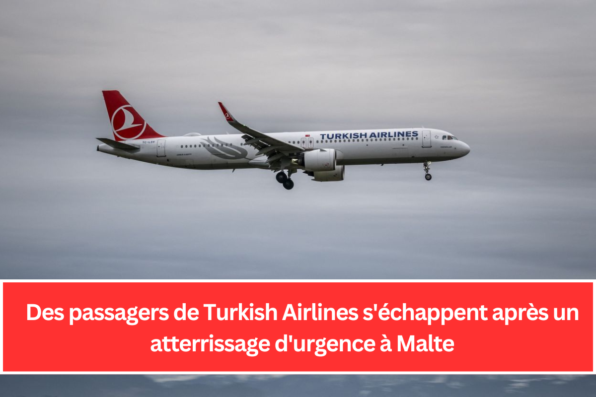 Des passagers de Turkish Airlines s'échappent après un atterrissage d'urgence à Malte