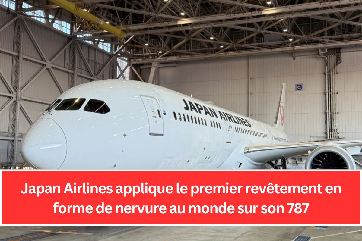 Japan Airlines applique le premier revêtement en forme de nervure au monde sur son 787