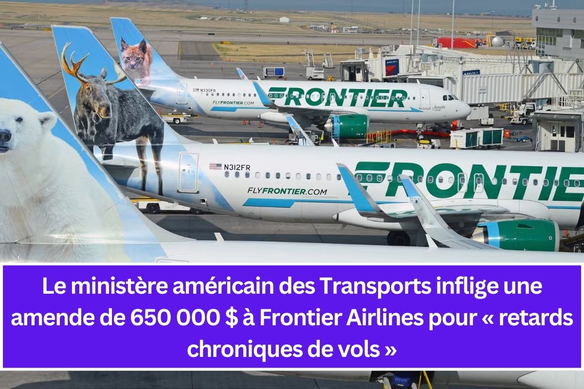 Le ministère américain des Transports inflige une amende de 650 000 $ à Frontier Airlines pour « retards chroniques de vols »