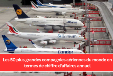 Les 50 plus grandes compagnies aériennes du monde en termes de chiffre d'affaires annuel