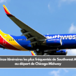 Les quinze itinéraires les plus fréquentés de Southwest Airlines au départ de Chicago Midway