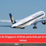 Les vols de Singapore Airlines perturbés par le mauvais temps