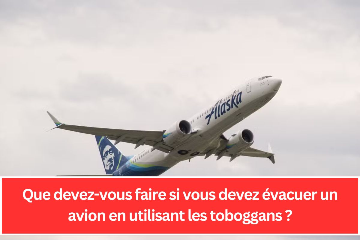 Que devez-vous faire si vous devez évacuer un avion en utilisant les toboggans ?