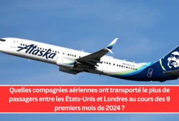 Quelles compagnies aériennes ont transporté le plus de passagers entre les États-Unis et Londres au cours des 9 premiers mois de 2024 ?