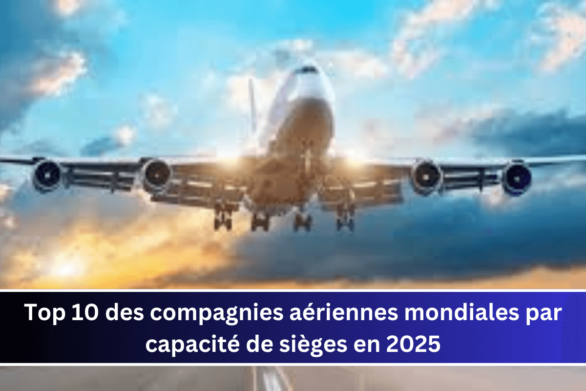 Top 10 des compagnies aériennes mondiales par capacité de sièges en 2025