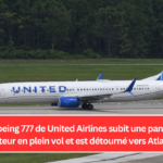 Un Boeing 777 de United Airlines subit une panne de moteur en plein vol et est détourné vers Atlanta