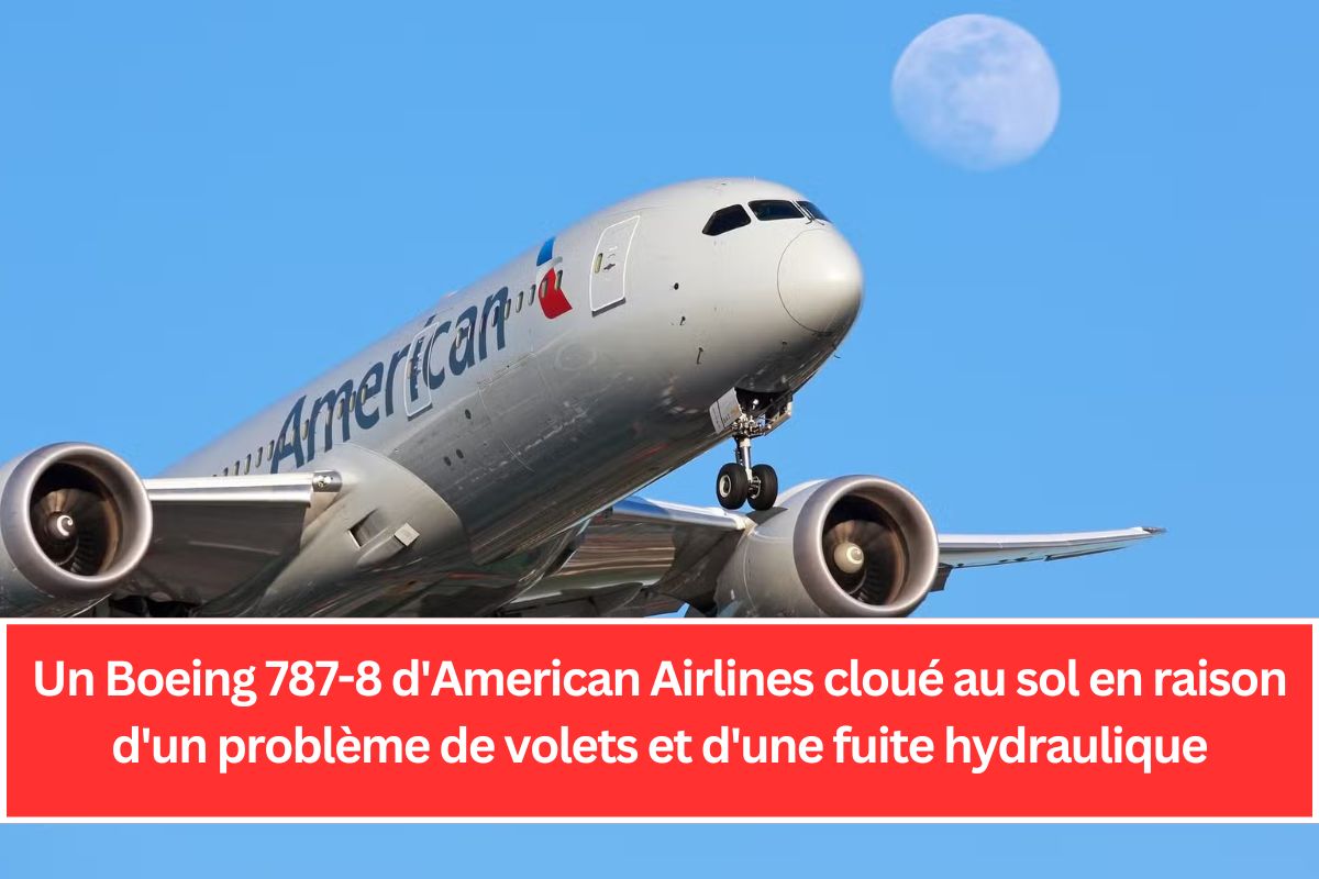 Un Boeing 787-8 d'American Airlines cloué au sol en raison d'un problème de volets et d'une fuite hydraulique