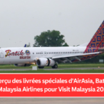 Un aperçu des livrées spéciales d'AirAsia, Batik Air et Malaysia Airlines pour Visit Malaysia 2026