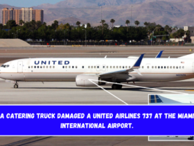 A catering truck damaged a United Airlines 737 at the Miami International Airport.