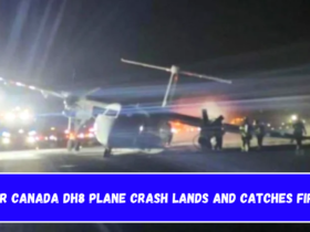 Air Canada DH8 Plane Crash Lands and Catches Fire