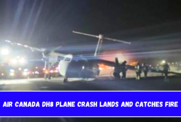 Air Canada DH8 Plane Crash Lands and Catches Fire