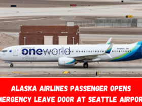 Alaska Airlines passenger opens emergency leave door at Seattle Airport.