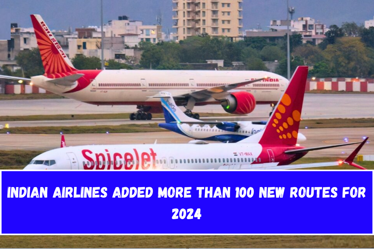 Indian Airlines Added More Than 100 New Routes for 2024