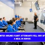 Over 200 United Airlines flight attendants fell sick after eating a meal in Denver.