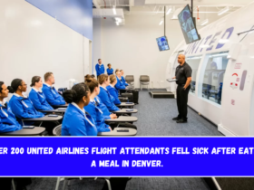 Over 200 United Airlines flight attendants fell sick after eating a meal in Denver.