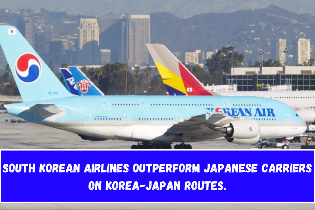 South Korean Airlines outperform Japanese carriers on Korea-Japan routes.