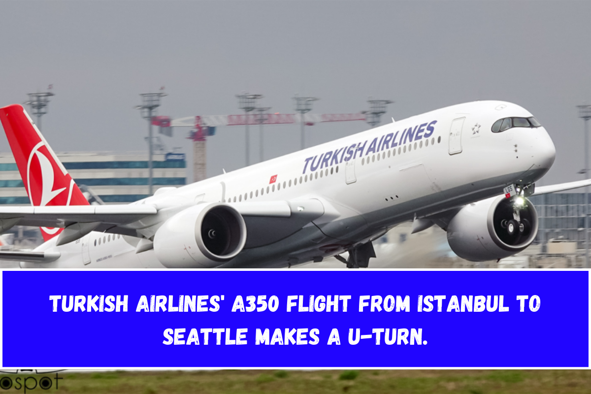 Turkish Airlines' A350 flight from Istanbul to Seattle makes a U-turn.