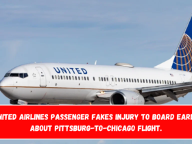 United Airlines passenger fakes injury to board early about Pittsburg-to-Chicago flight.