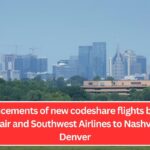 Announcements of new codeshare flights between Icelandair and Southwest Airlines to Nashville and Denver