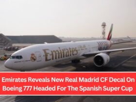 Emirates Reveals New Real Madrid CF Decal On Boeing 777 Headed For The Spanish Super Cup