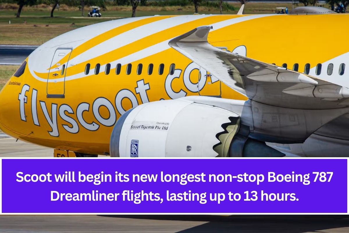 Scoot will begin its new longest non-stop Boeing 787 Dreamliner flights, lasting up to 13 hours.