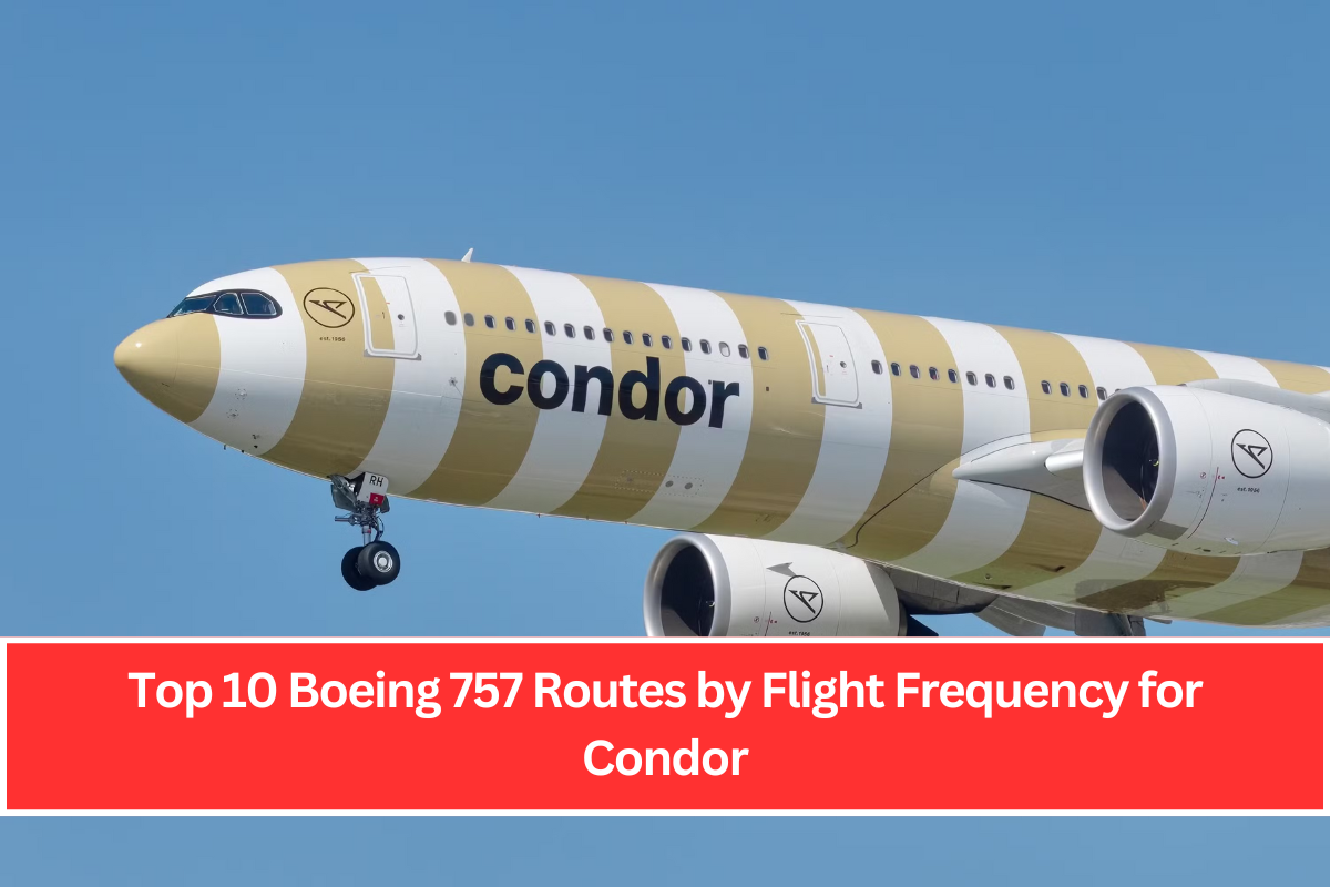 Top 10 Boeing 757 Routes by Flight Frequency for Condor