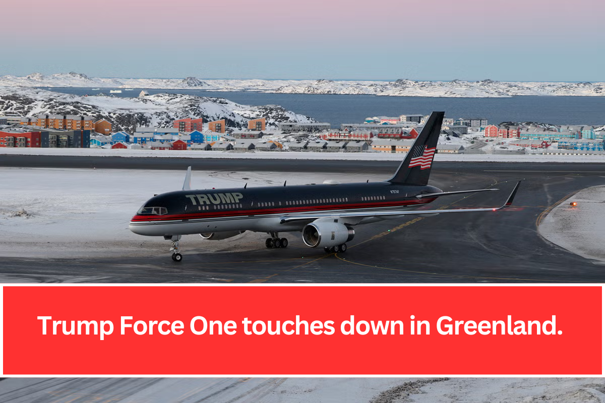 Trump Force One touches down in Greenland.