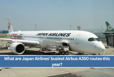 What are Japan Airlines' busiest Airbus A350 routes this year?